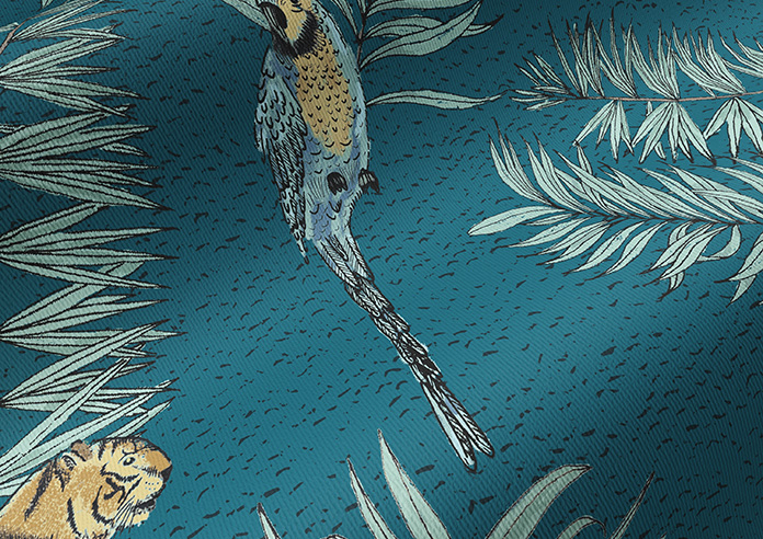 Jungle, Tropics Blue - Twist&Fit Roller Blind - Image 4